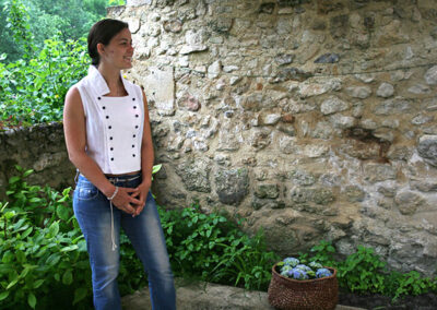 Veste-Top-Femme-Coton-Lin -Blanc-